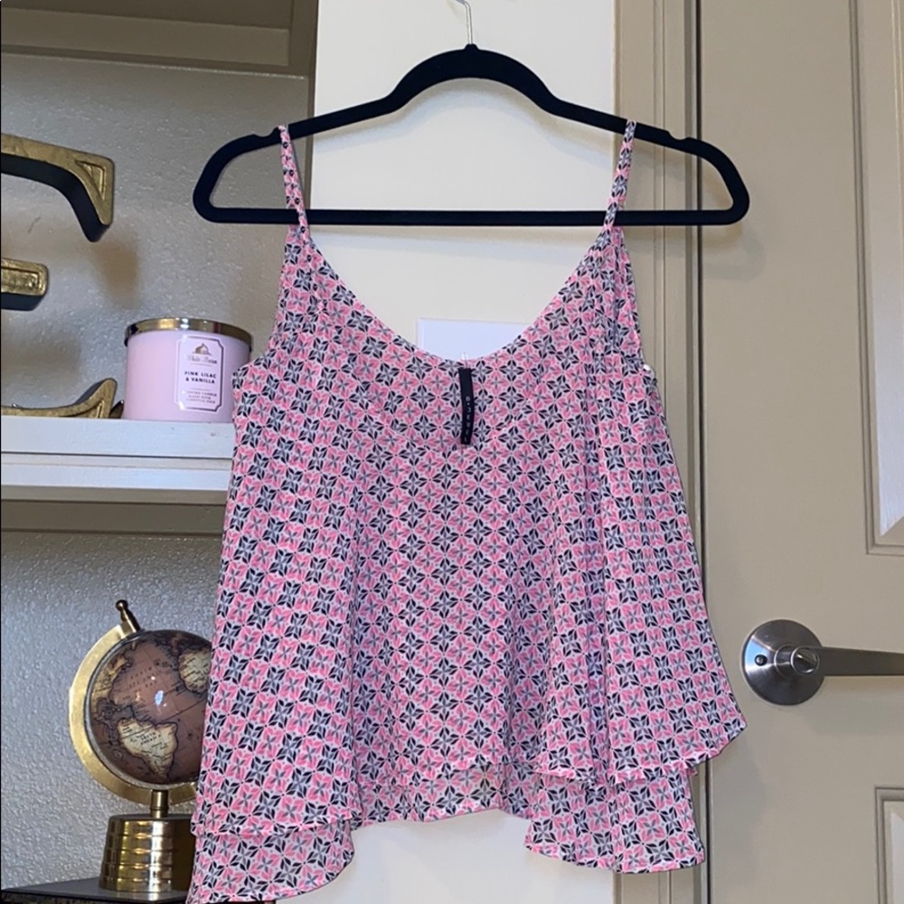 Pink flowy tank top